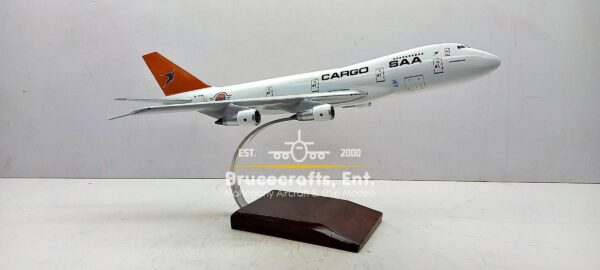 Model of B747-200 South African Airways Cargo with detailed craftsmanship.